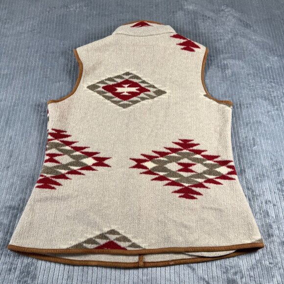 Upcountry By Du Monde Aztec Southwestern Vest Womens Medium Fleece - Picture 2 of 6